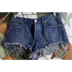 Free People We The Free Size 27 Button Fly Cut off Denim Shorts Cotton